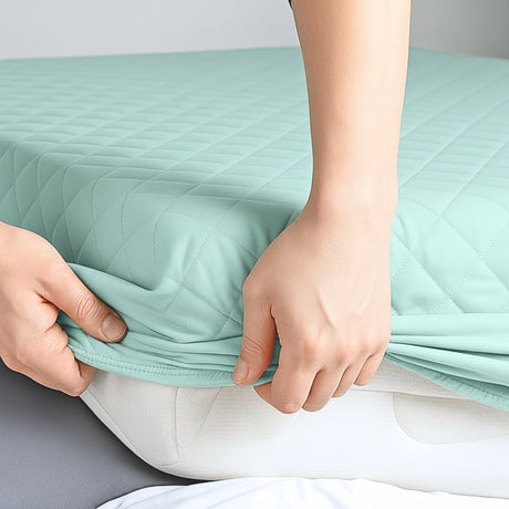 Protector de Colchón Verde Menta Queen 160 X 190 Cm Antifluido - PROTECTORES DE COLCHON | Bylmo