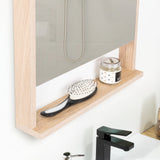 Espejo de Baño Dakar Beige Claro 46x65cm Rectangular con Marco en Madera - ESPEJOS DE BANHO | Bylmo