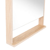 Espejo de Baño Dakar Beige Claro 46x65cm Rectangular con Marco en Madera - ESPEJOS DE BANHO | Bylmo