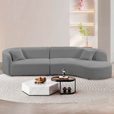 Sofá Gensai Gris 220x80cm Cuero Sintetico Ecológico de Dos Puestos - SOFAS Y POLTRONAS | Bylmo