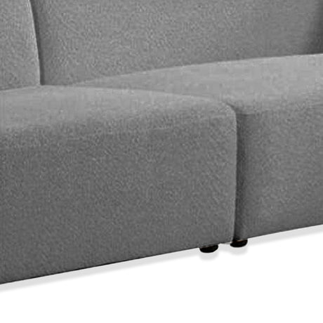 Sofá Gensai Gris 220x80cm Cuero Sintetico Ecológico de Dos Puestos - SOFAS Y POLTRONAS | Bylmo