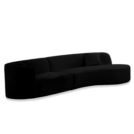 Sofá Gensai Negro 220x80cm Cuero Sintetico Ecológico de Dos Puestos - SOFAS Y POLTRONAS | Bylmo