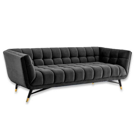 Sofá Genova Gris 220x80cm Microfibra de Un Puesto - SOFAS Y POLTRONAS | Bylmo