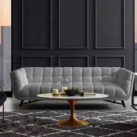 Sofá Genova Gris 220x80cm Microfibra de Un Puesto - SOFAS Y POLTRONAS | Bylmo