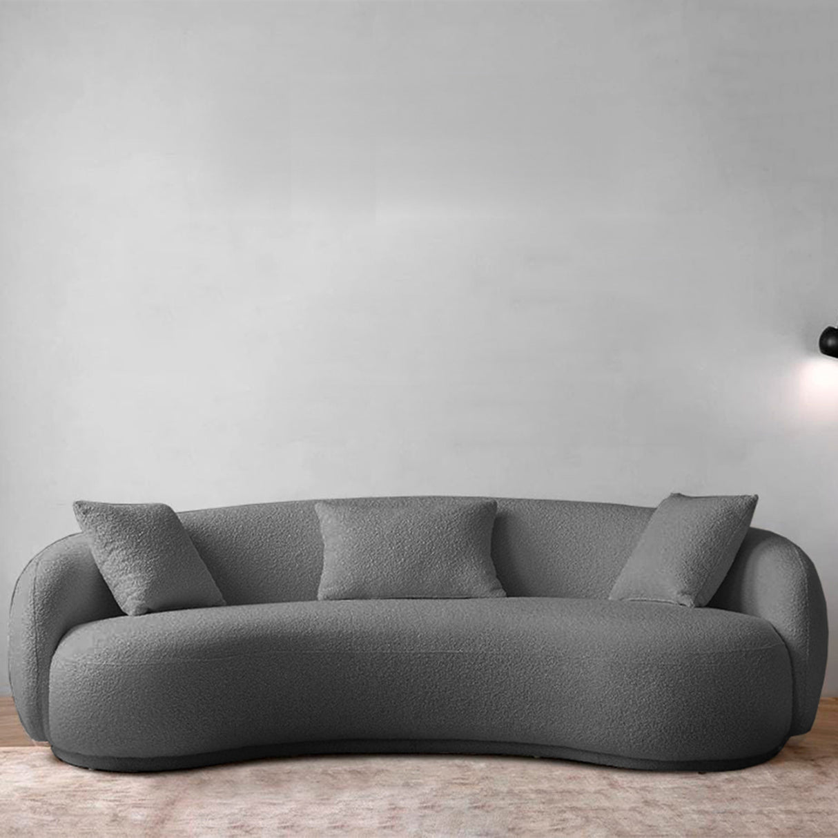 Sofá Niko Gris 220x80cm Cuero Sintetico Ecológico de Un Puesto - SOFAS Y POLTRONAS | Bylmo