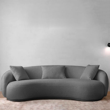 Sofá Niko Gris 220x80cm Cuero Sintetico Ecológico de Un Puesto - SOFAS Y POLTRONAS | Bylmo