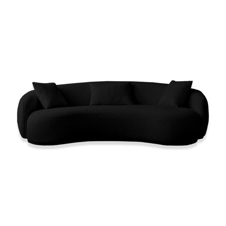 Sofá Niko Negro 220x80cm Cuero Sintetico Ecológico de Un Puesto - SOFAS Y POLTRONAS | Bylmo