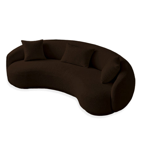 Sofá Niko Café 220x80cm Microfibra de Un Puesto - SOFAS Y POLTRONAS | Bylmo