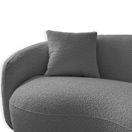 Sofá Kaolan Gris 260x90cm Cuero Sintetico Ecológico de Un Puesto - SOFAS Y POLTRONAS | Bylmo