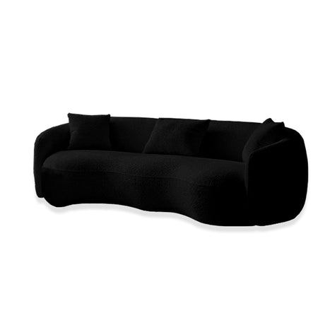 Sofá Kaolan Negro 260x90cm Cuero Sintetico Ecológico de Un Puesto - SOFAS Y POLTRONAS | Bylmo