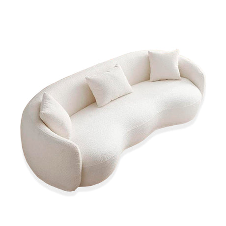 Sofá Kaolan Blanco 260x90cm Cuero Sintetico Ecológico de Un Puesto - SOFAS Y POLTRONAS | Bylmo