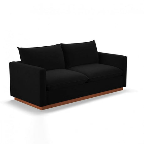 Sofá Carducci Negro 200x80cm Microfibra de Un Puesto - SOFAS Y POLTRONAS | Bylmo