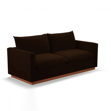Sofá Carducci Café 200x80cm Cuero Sintetico Ecológico de Un Puesto - SOFAS Y POLTRONAS | Bylmo