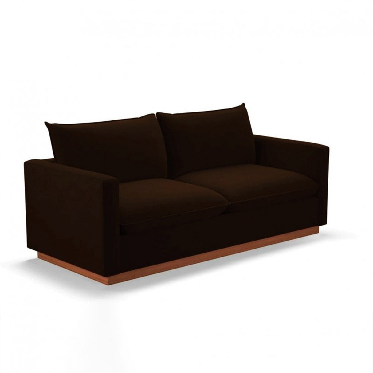 Sofá Carducci Café 200x80cm Microfibra de Un Puesto - SOFAS Y POLTRONAS | Bylmo