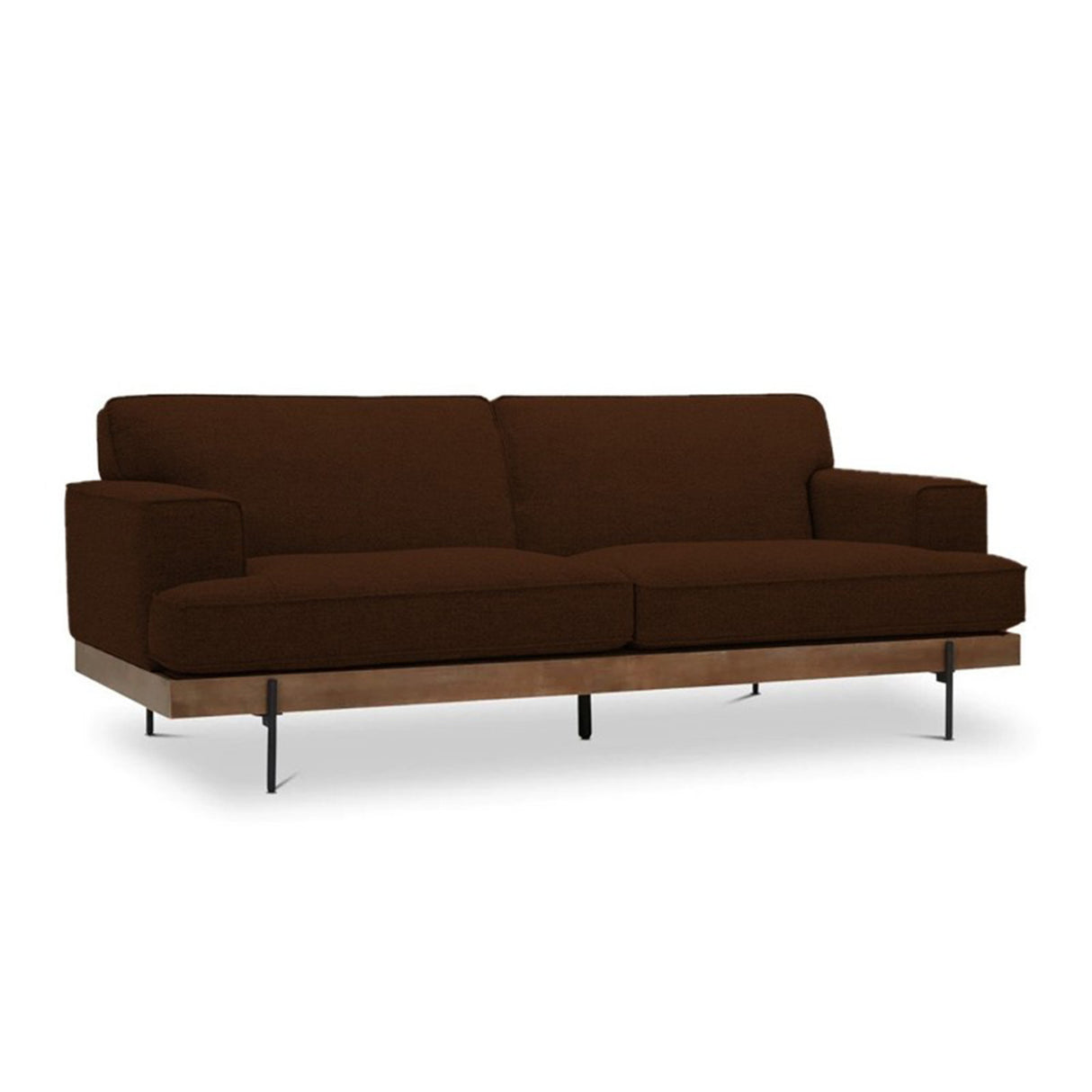 Sofá Santorini Café 180x80cm Cuero Sintetico Ecológico de Un Puesto - SOFAS Y POLTRONAS | Bylmo