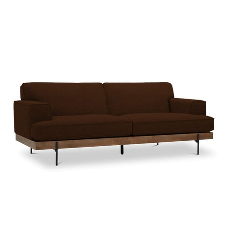 Sofá Santorini Café 180x80cm Cuero Sintetico Ecológico de Un Puesto - SOFAS Y POLTRONAS | Bylmo