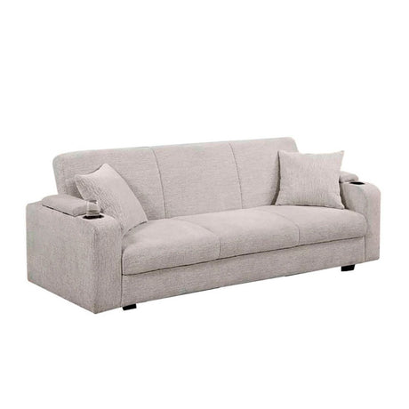 Sofá Saeko Gris 180x80cm Cuero Sintetico Ecológico de Un Puesto - SOFAS Y POLTRONAS | Bylmo