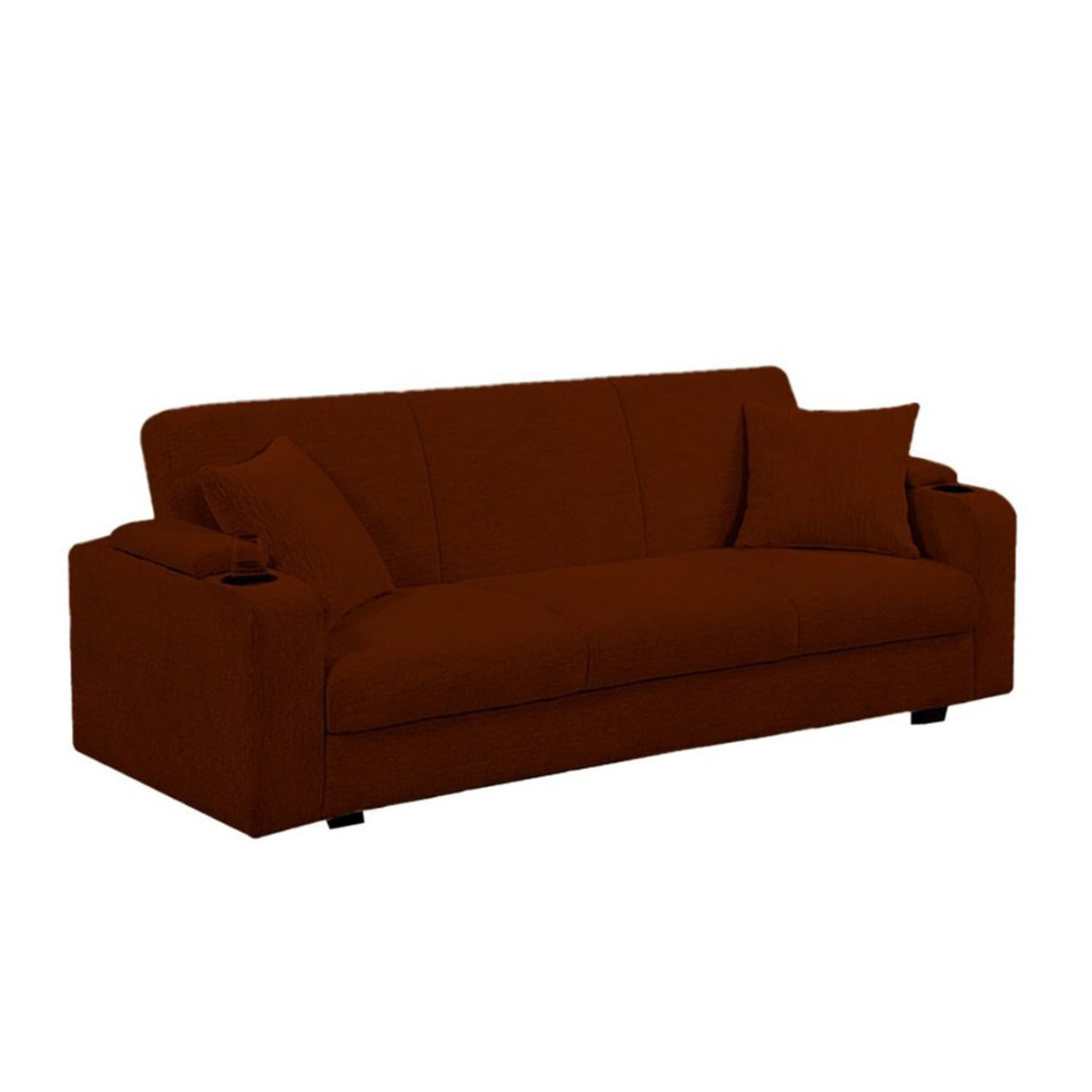Sofá Saeko Café 180x80cm Microfibra de Un Puesto - SOFAS Y POLTRONAS | Bylmo