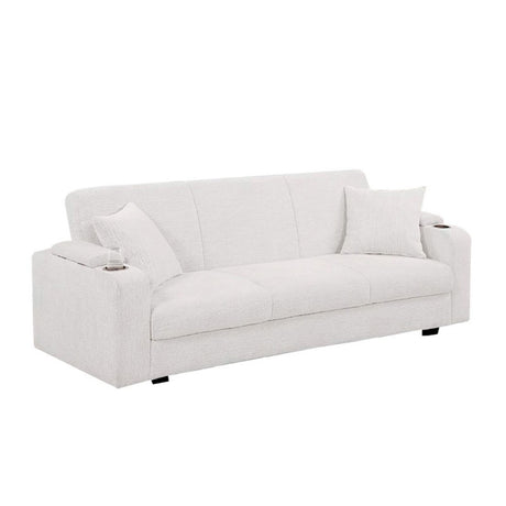 Sofá Saeko Blanco 180x80cm Microfibra de Un Puesto - SOFAS Y POLTRONAS | Bylmo