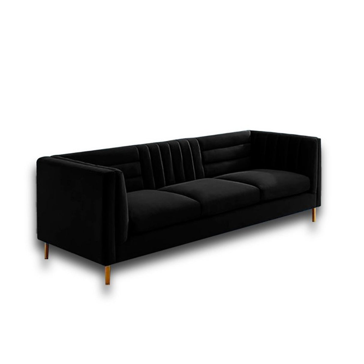 Sofá Farlop Negro 200x80cm Microfibra de Un Puesto - SOFAS Y POLTRONAS | Bylmo
