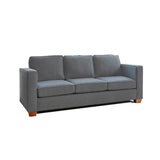 Sofá Erika Gris 200x80cm Cuero Sintetico Ecológico de Un Puesto - SOFAS Y POLTRONAS | Bylmo