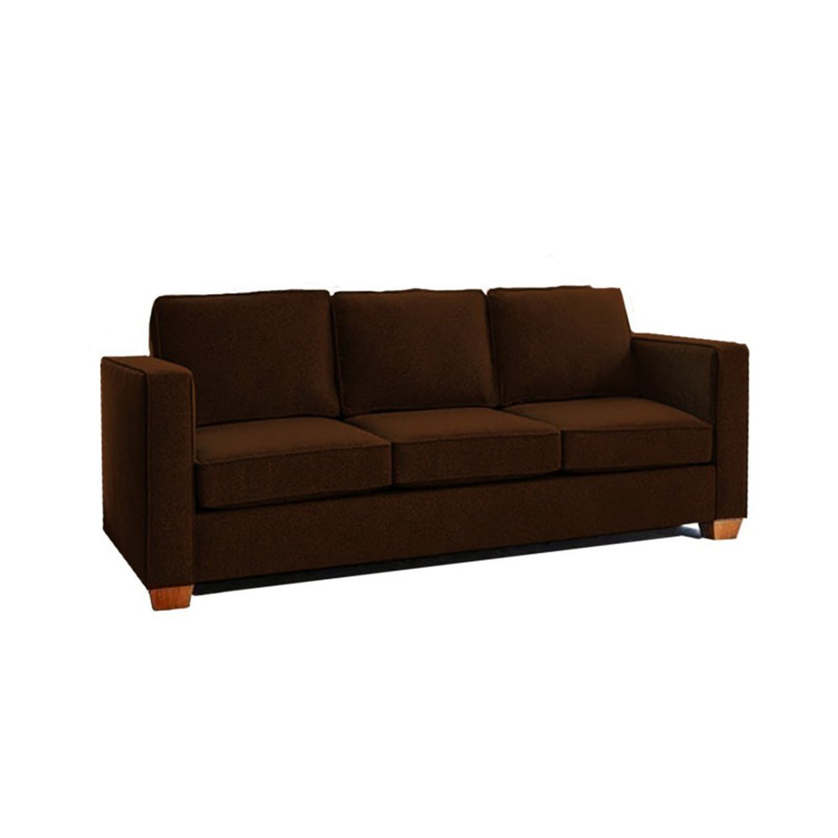 Sofá Erika Café 200x80cm Cuero Sintetico Ecológico de Un Puesto - SOFAS Y POLTRONAS | Bylmo