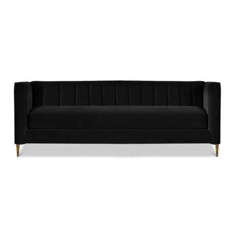 Sofá Saira Negro 200x80cm Cuero Sintetico Ecológico de Un Puesto - SOFAS Y POLTRONAS | Bylmo