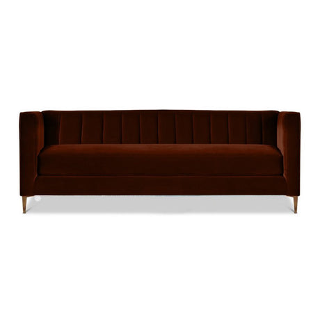Sofá Saira Café 200x80cm Microfibra de Un Puesto - SOFAS Y POLTRONAS | Bylmo