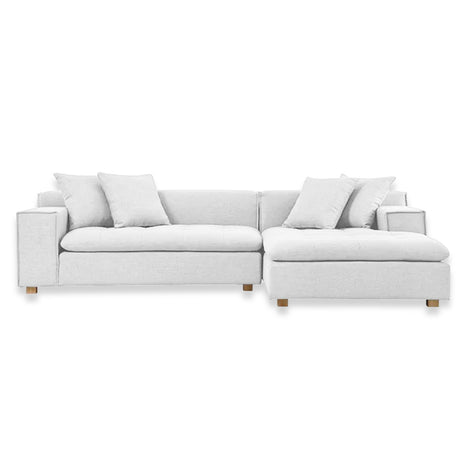 Sofá Prego Blanco 280x80cm Cuero Sintetico Ecológico de Dos Puestos - SOFAS Y POLTRONAS | Bylmo