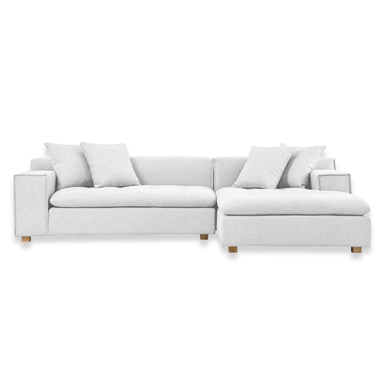 Sofá Prego Blanco 280x80cm Microfibra de Dos Puestos - SOFAS Y POLTRONAS | Bylmo