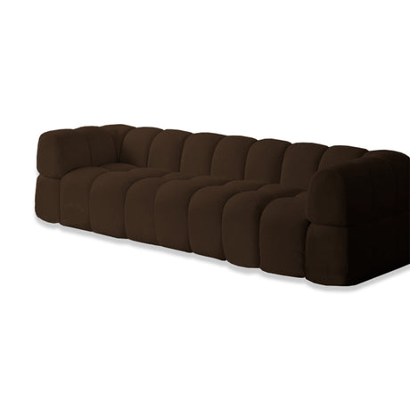 Sofá Noelia Café 280x80cm Microfibra de Un Puesto - SOFAS Y POLTRONAS | Bylmo