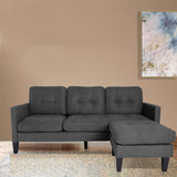 Sofá Indiana Gris 240x80cm Cuero Sintetico Ecológico de Un Puesto - SOFAS Y POLTRONAS | Bylmo