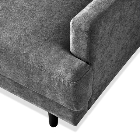 Sofá Salinas Gris 240x80cm Microfibra de Un Puesto - SOFAS Y POLTRONAS | Bylmo