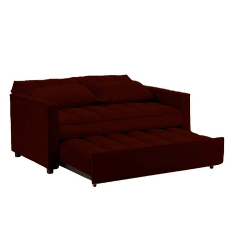 Sofá Cama Henies Café 180x90cm Microfibra de Un Puesto Reclinable con Reposapies - SOFAS Y POLTRONAS | Bylmo