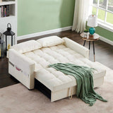 Sofá Cama Henies Blanco 180x90cm Cuero Sintetico Ecológico de Un Puesto Reclinable con Reposapies - SOFAS Y POLTRONAS | Bylmo