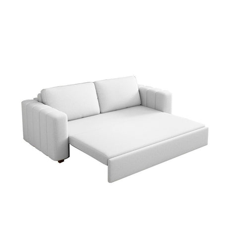 Sofá Cama Omitta Blanco 200x80cm Cuero Sintetico Ecológico de Un Puesto Reclinable - SOFAS Y POLTRONAS | Bylmo
