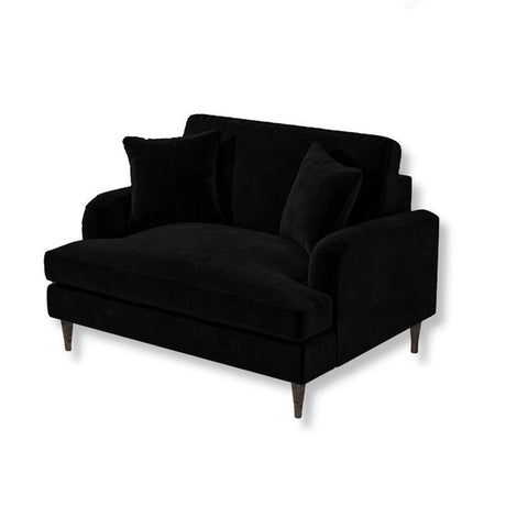 Silla Poltrona Cherpa Negro 120x85cm Microfibra de Un Puesto - SOFAS Y POLTRONAS | Bylmo
