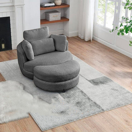 Silla Poltrona One Pice Gris 80x90cm Cuero Sintetico Ecológico de Un Puesto - SOFAS Y POLTRONAS | Bylmo