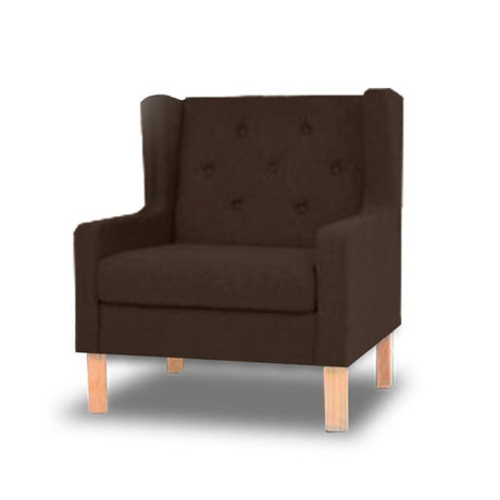 Silla Poltrona Bailey Café 90x90cm Microfibra de Un Puesto - SOFAS Y POLTRONAS | Bylmo
