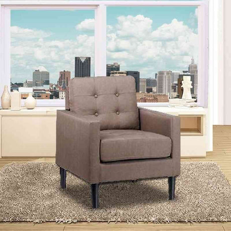 Silla Poltrona Boss Café 90x90cm Cuero Sintetico Ecológico de Un Puesto - SOFAS Y POLTRONAS | Bylmo