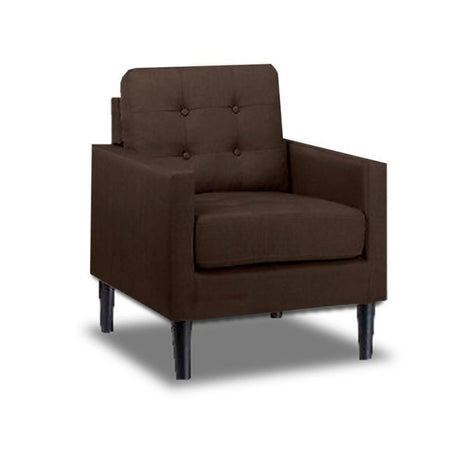 Silla Poltrona Boss Café 90x90cm Microfibra de Un Puesto - SOFAS Y POLTRONAS | Bylmo