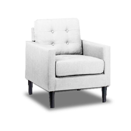 Silla Poltrona Boss Blanco 90x90cm Microfibra de Un Puesto - SOFAS Y POLTRONAS | Bylmo