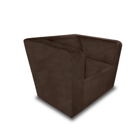 Silla Poltrona West Café 90x90cm Cuero Sintetico Ecológico de Un Puesto - SOFAS Y POLTRONAS | Bylmo