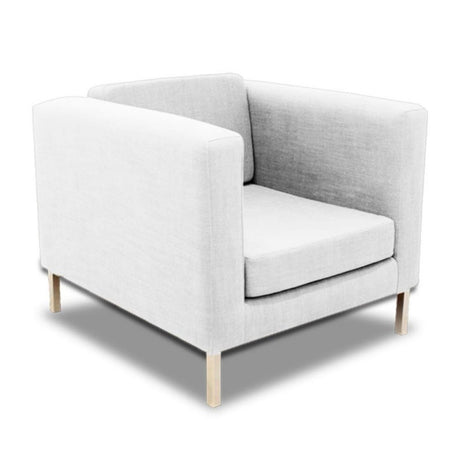 Silla Poltrona Warren Blanco 90x90cm Cuero Sintetico Ecológico de Un Puesto - SOFAS Y POLTRONAS | Bylmo