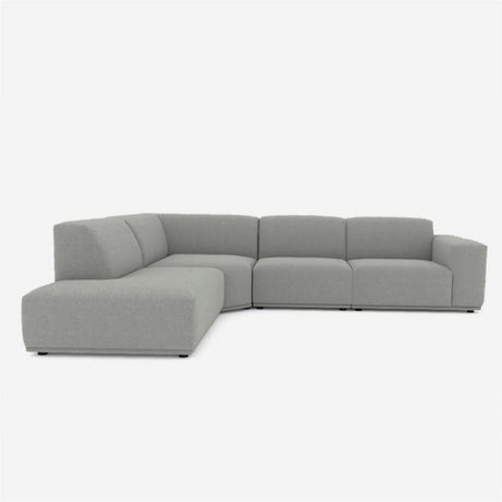 Sofá Hera Gris 260x80cm Cuero Sintetico Ecológico de Cuatro Puestos - SOFAS Y POLTRONAS | Bylmo