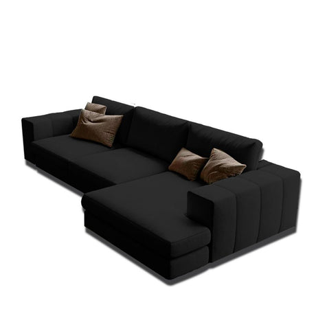 Sofá Hipnos Negro 260x90cm Microfibra de Dos Puestos - SOFAS Y POLTRONAS | Bylmo