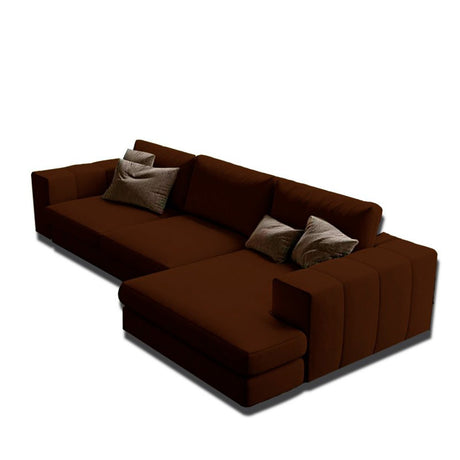 Sofá Hipnos Café 260x90cm Microfibra de Dos Puestos - SOFAS Y POLTRONAS | Bylmo