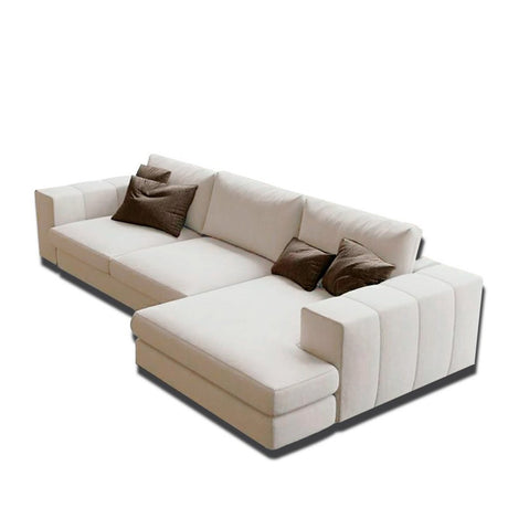 Sofá Hipnos Blanco 260x90cm Cuero Sintetico Ecológico de Dos Puestos - SOFAS Y POLTRONAS | Bylmo
