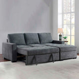 Sofá Sinagoga Gris 260x80cm Cuero Sintetico Ecológico de Dos Puestos - SOFAS Y POLTRONAS | Bylmo