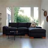 Sofá Hecate Negro 280x70cm Microfibra de Dos Puestos - SOFAS Y POLTRONAS | Bylmo